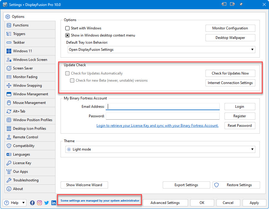 Easy Administration • Features • DisplayFusion by Binary Fortress Software