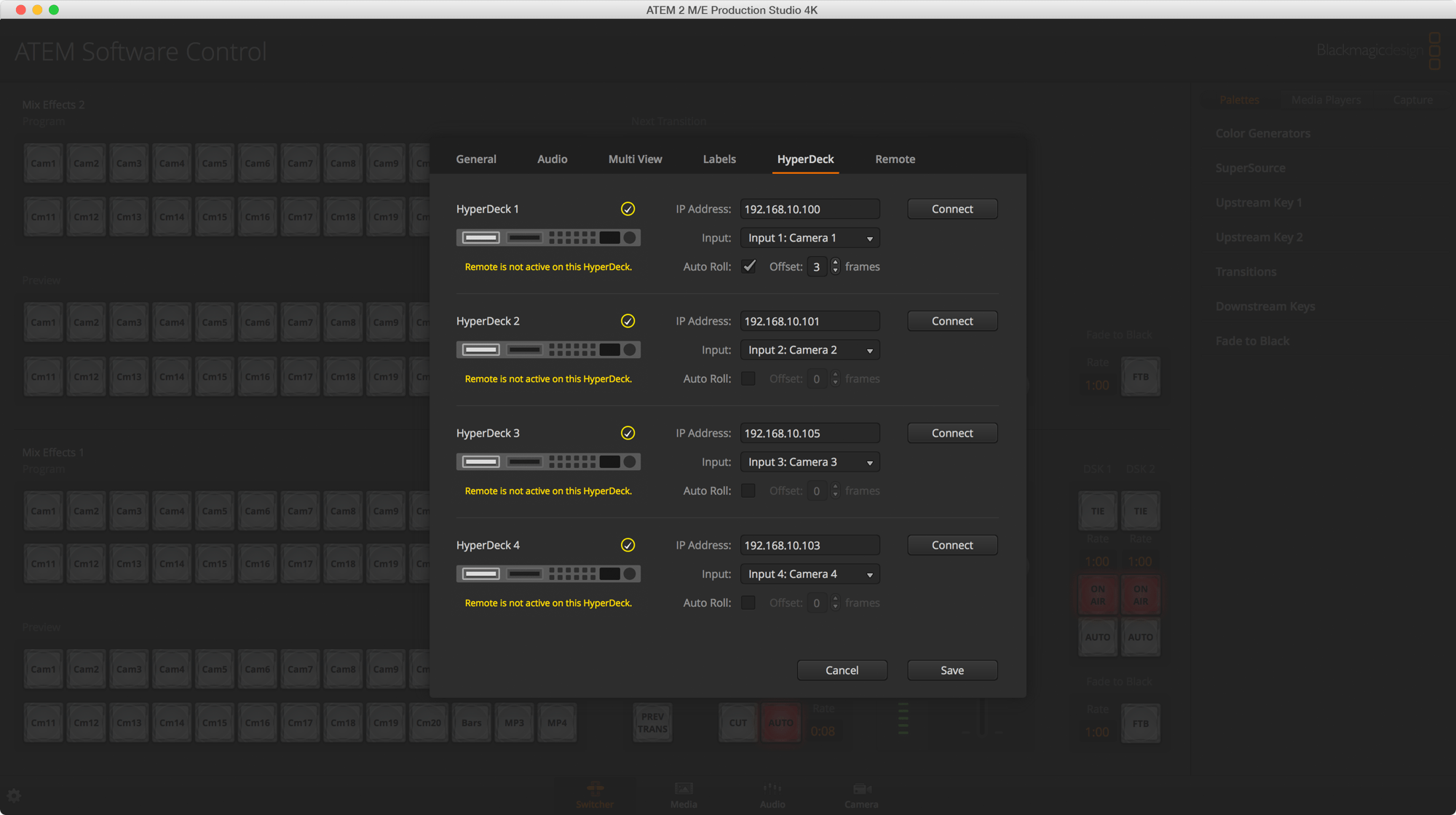 ATEM Production Studio 4K Software Blackmagic Design