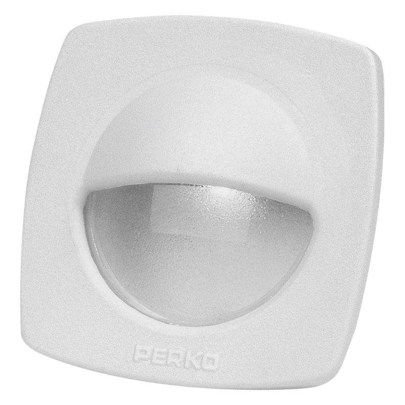 Perko® 1074DP2WHT 2.25"L x 2.25"W 12V DC White Recessed Screw Mount