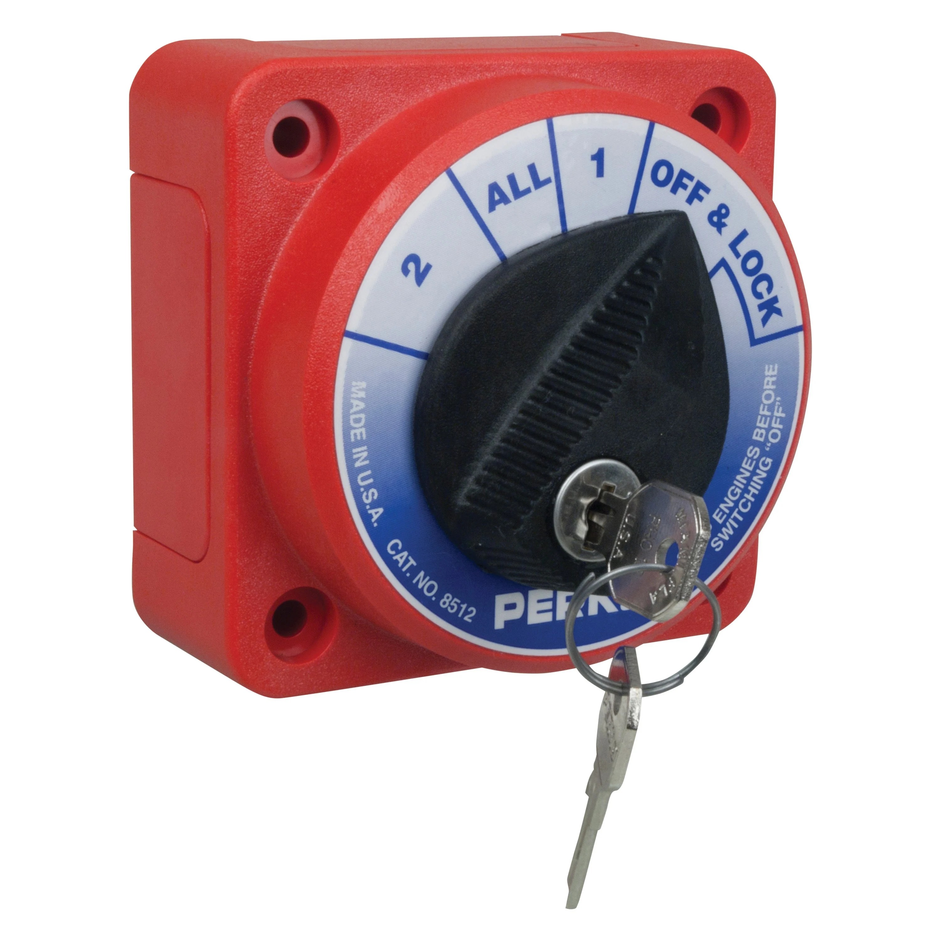 Perko® 8512DP Compact 2Way 315A 50V DC Selector Battery Switch with