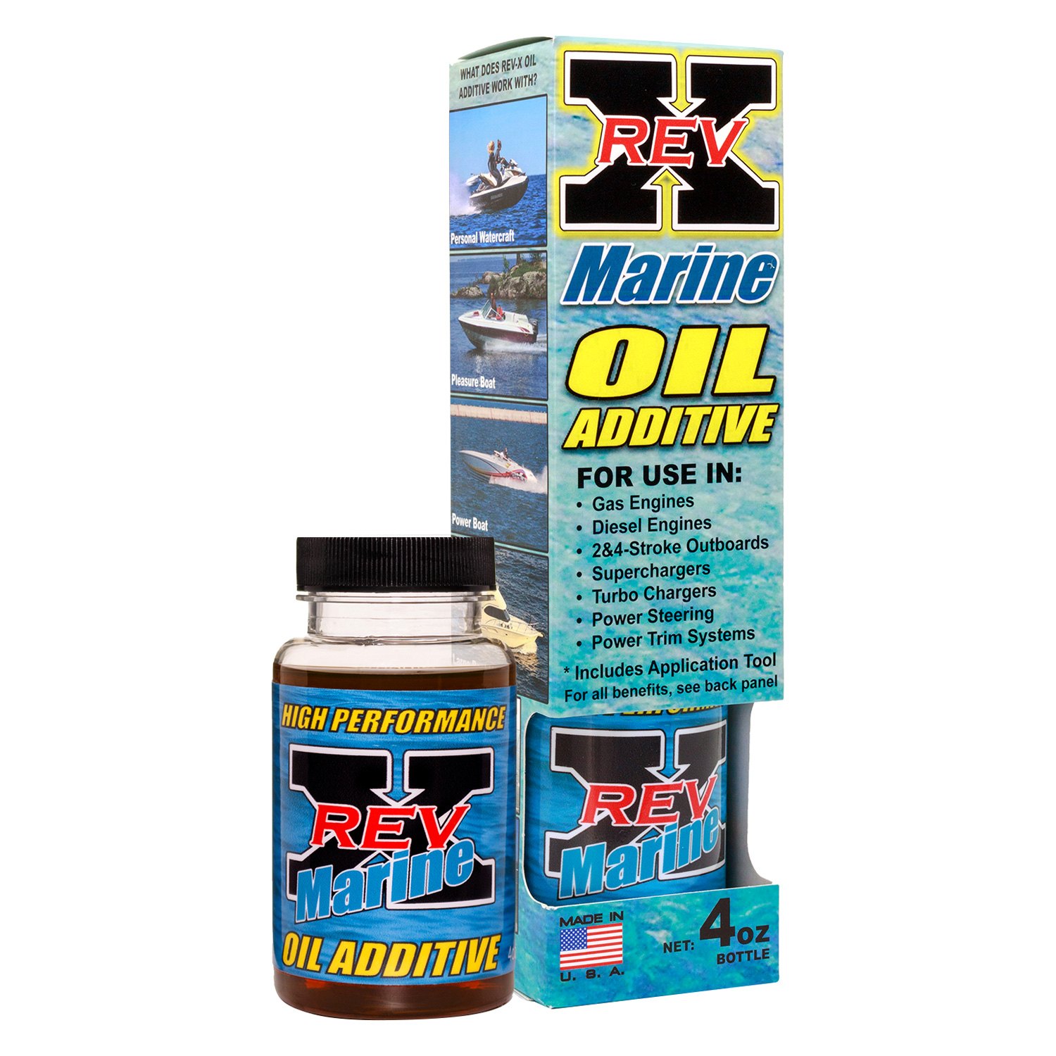REVX® REV0401BM Marine 4 oz. Oil Additive