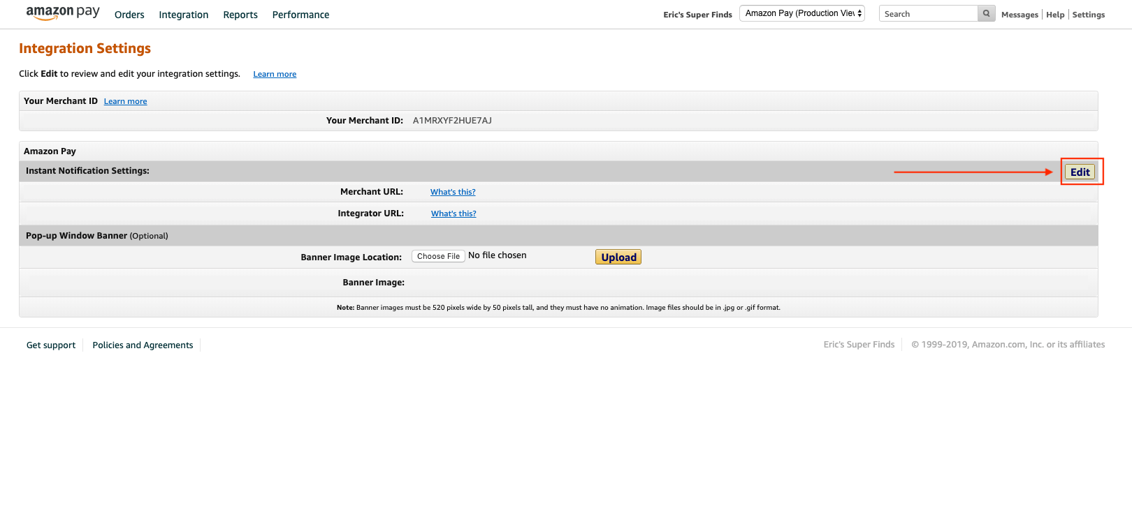 Configure your Amazon Pay account to receive fee refunds Bonanza Help