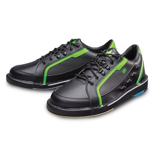 Brunswick Mens Punisher Right Hand Black/Neon Green Bowling Shoes