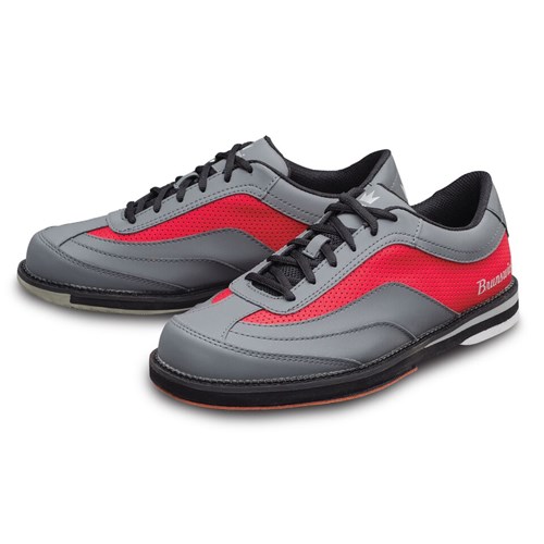 Brunswick Mens Rampage Grey/Red Left Hand Bowling Shoes + FREE SHIPPING