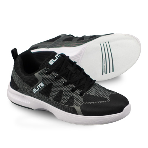Elite Mens Peak Black/Grey Bowling Shoes + FREE SHIPPING