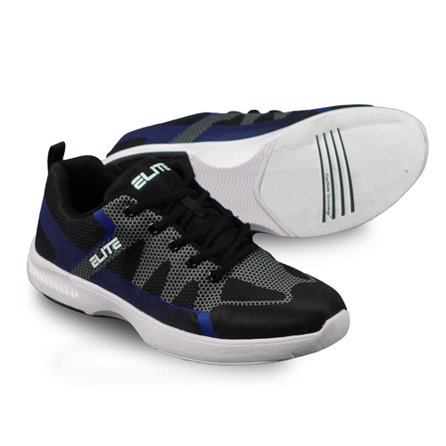 Elite Mens Peak Black/Blue/Grey Bowling Shoes + FREE SHIPPING