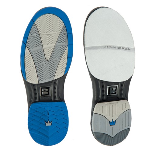 Brunswick Mens Stealth Black/Graphite Left Hand Bowling Shoes + FREE