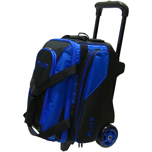 Elite Deluxe Double Roller Black Blue Bowling Bag + Free Shipping