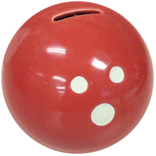 Ceramic Bowling Ball BankRed + Free Shipping