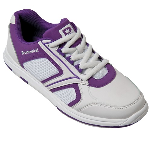 Brunswick Womens Spark White/Purple Bowling Shoes + FREE SHIPPING