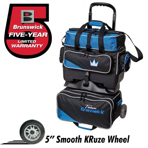 Brunswick Team Brunswick 4 Ball Roller Black/Cobalt + Free Shipping