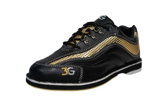 3G Mens Sport Ultra Black/Gold Left Hand Bowling Shoes + FREE SHIPPING