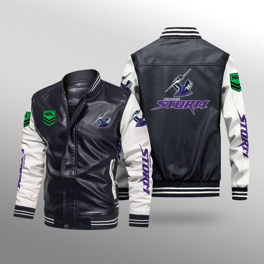 HOT Melbourne Storm 3d leather bomber jacket Express your unique style with BoxBoxShirt