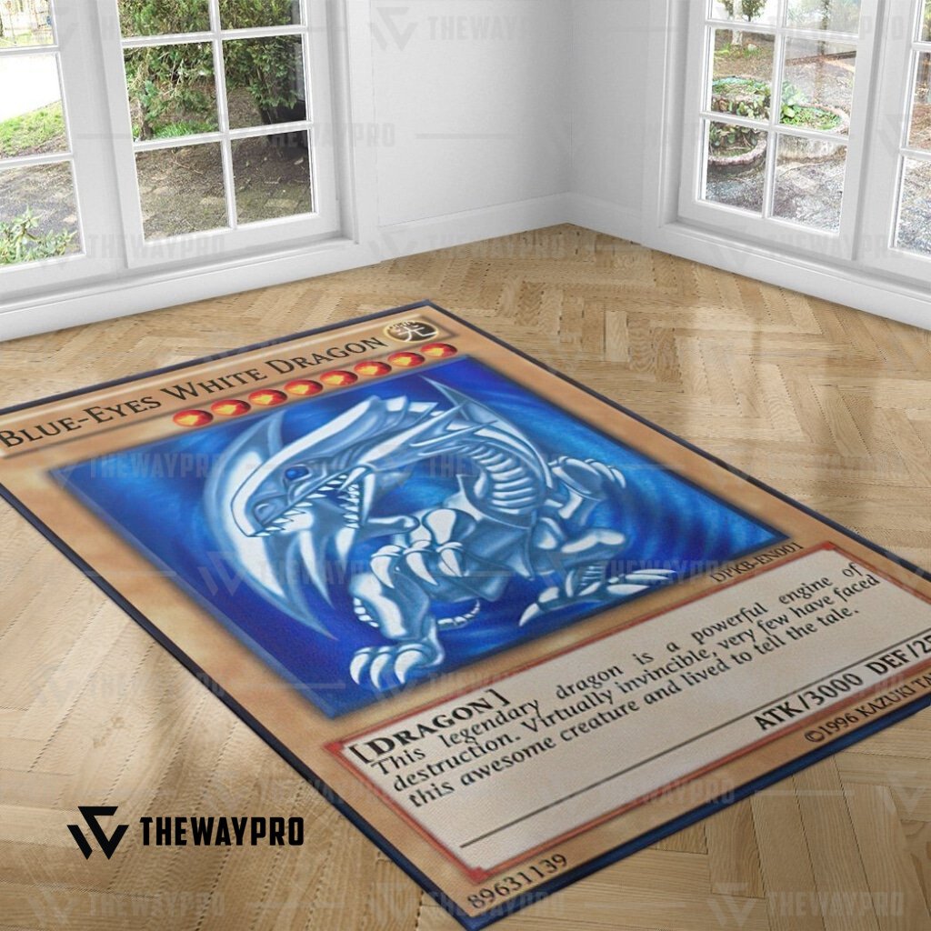 LIMITED Blue Eyes White Dragon Rug Carpet Express your unique style