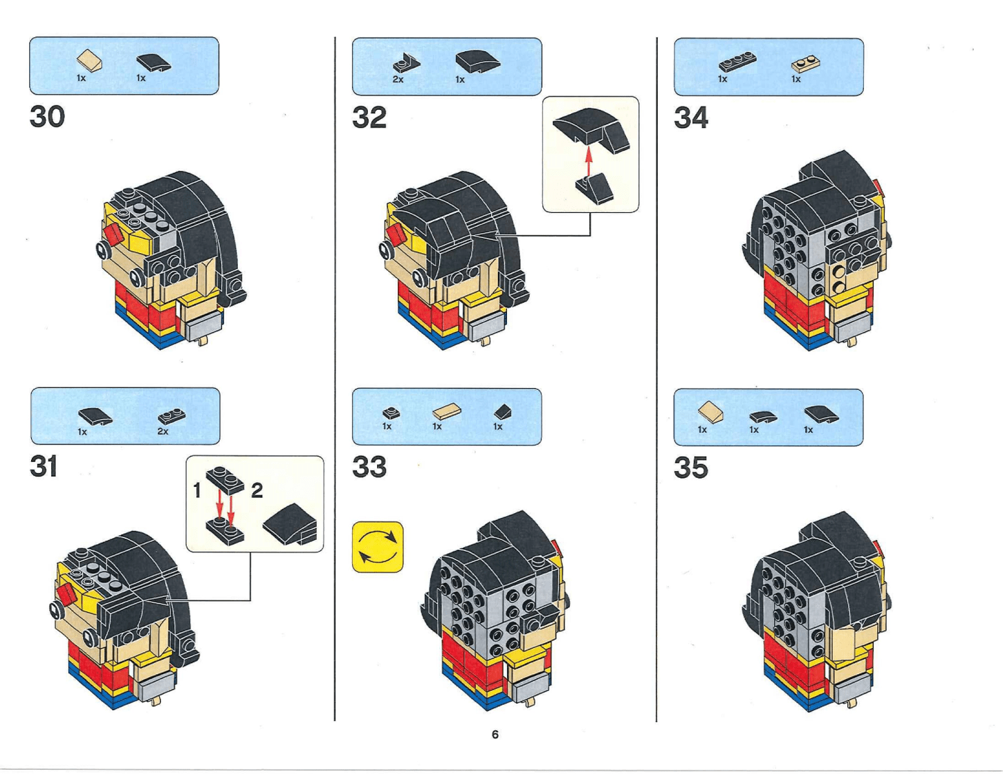 Wonder Woman BrickHeadz instructions Brickset LEGO set guide and