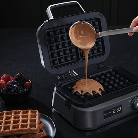 Calphalon IntelliCrisp™ Waffle Maker, Dark Stainless Steel