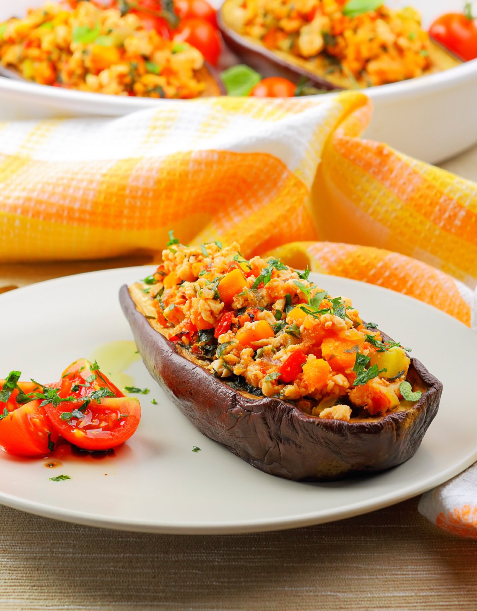 Baked Stuffed Eggplant CalphalonUSAStore