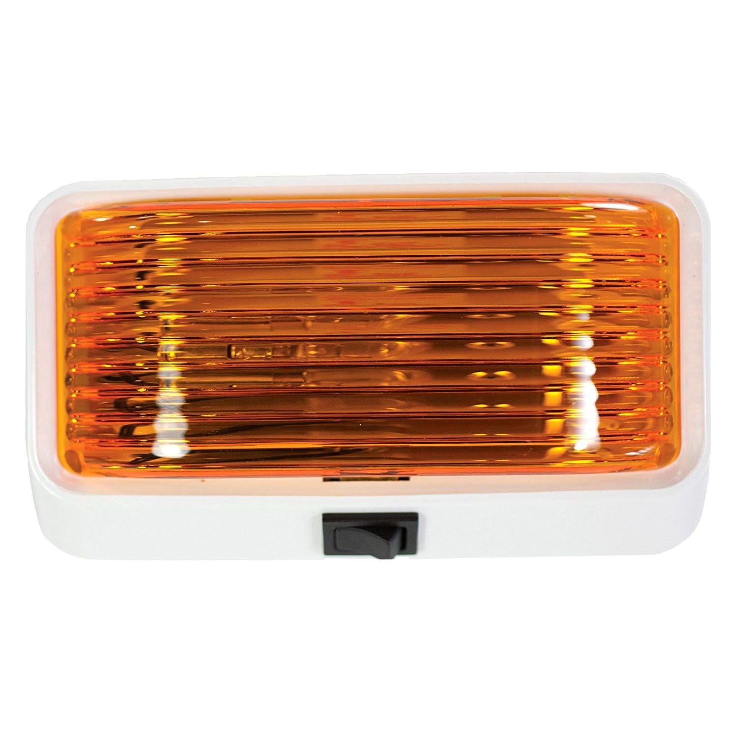 Arcon® 18111 Rectangular Amber Lens White Case Incandescent Porch