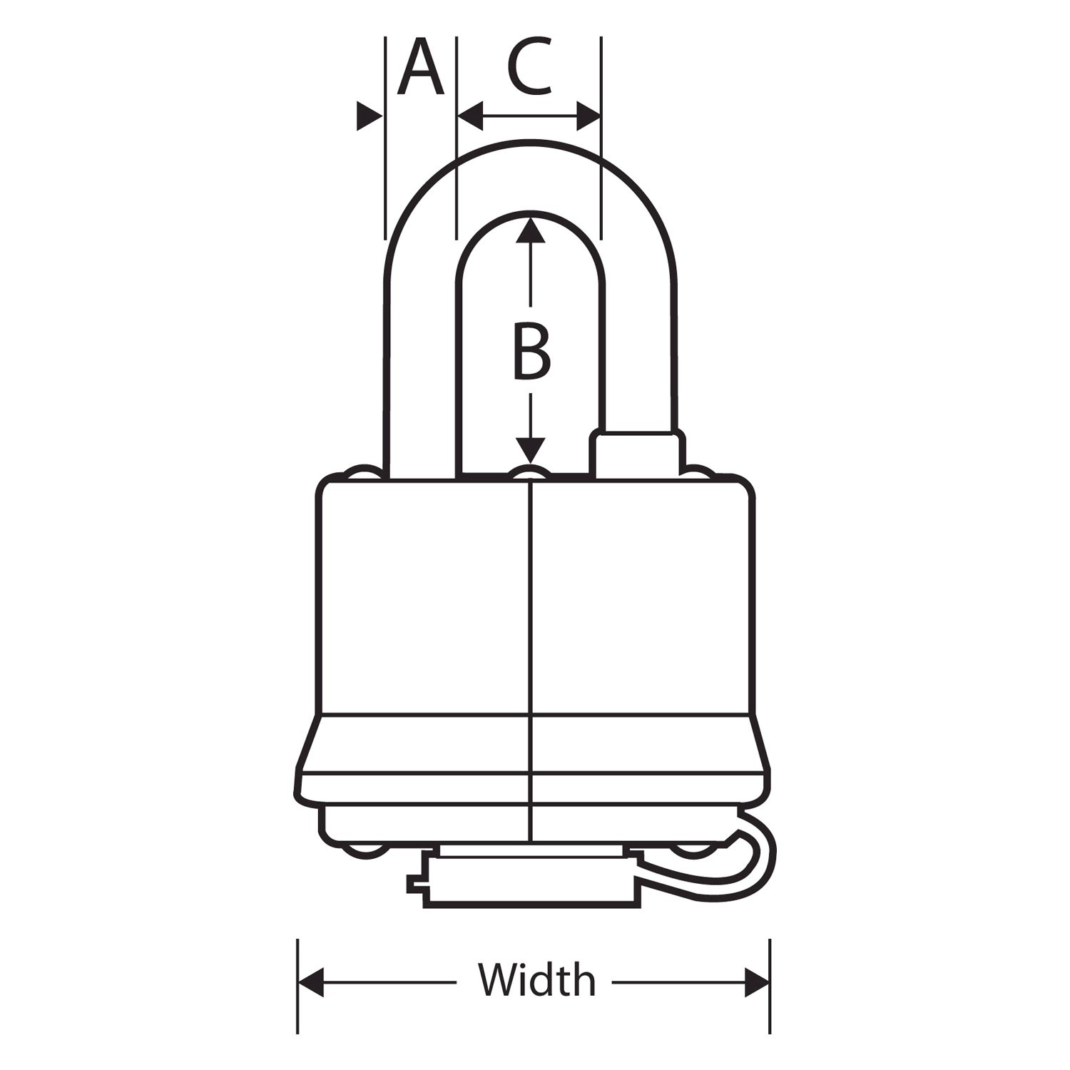 Master Lock® 312D Covered Laminated Steel Pin Tumbler Padlock