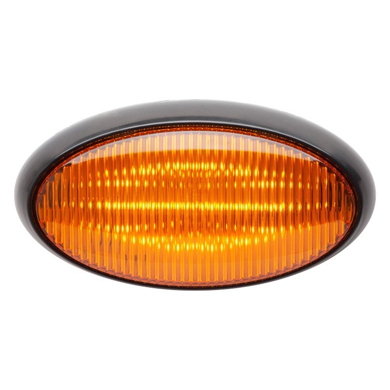 Optronics® RVPLL11ABP RVPLL11 Series Oval Amber Lens Black Case LED Porch Light