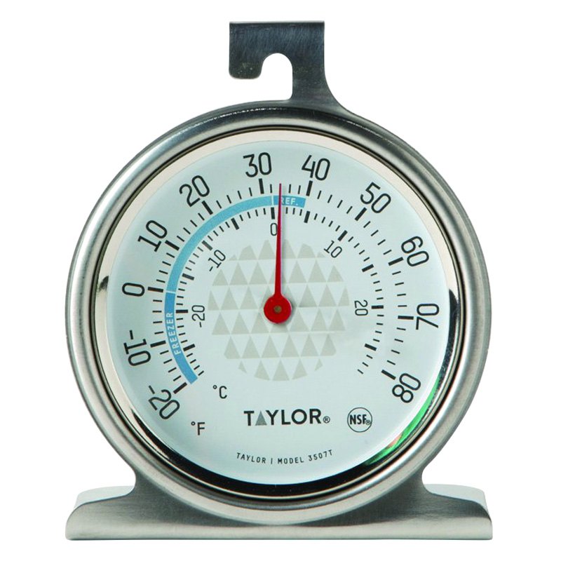 Taylor® 3507 Glass/Stainless Steel Refrigerator/Freezer Dial Kitchen