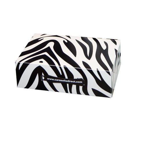 Zebra Print Stackable Shoe Storage Boxes Easy to assemble