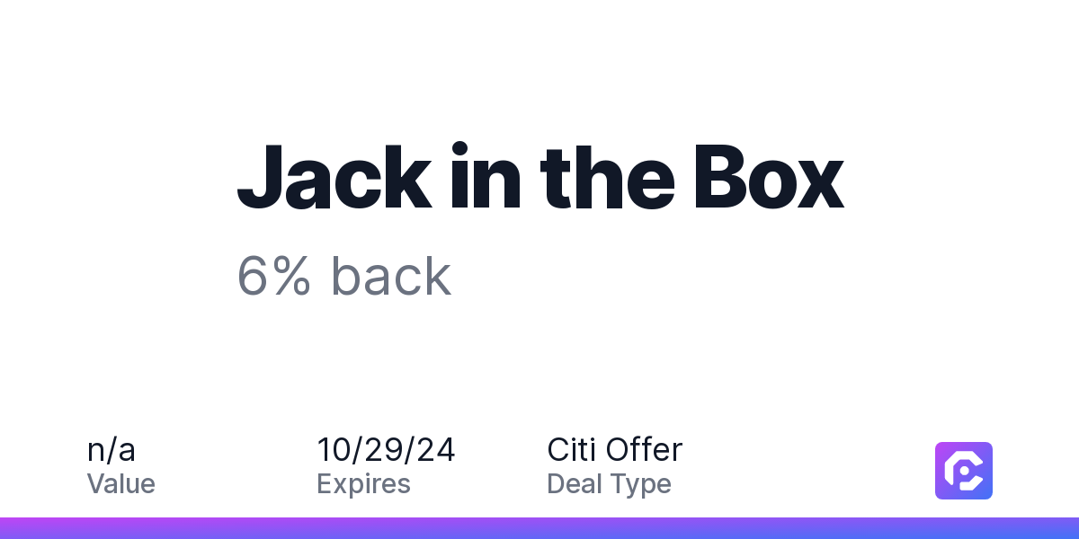 Jack in the Box 6 back CardPointers