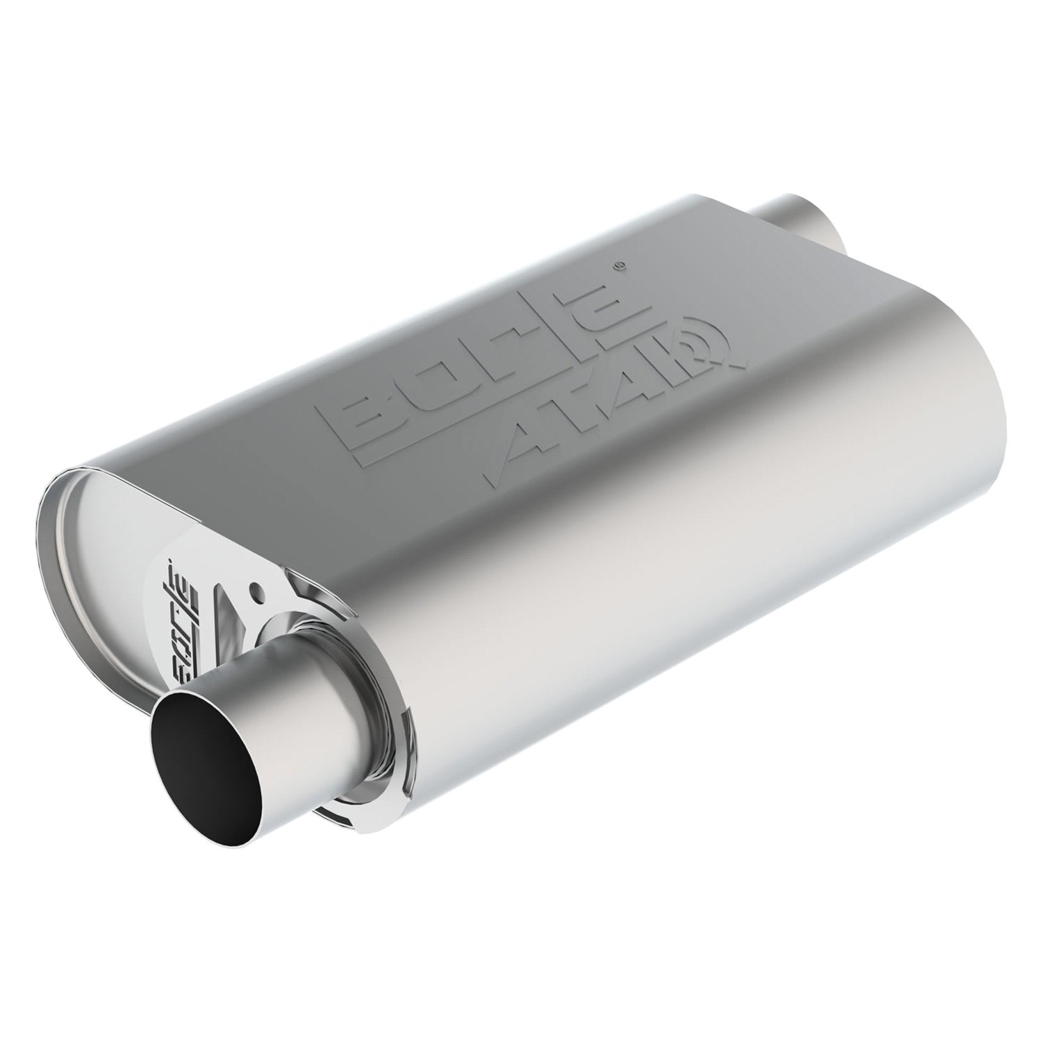 Borla® 400947 ATAK™ Stainless Steel Oval Crate Gray Exhaust Muffler