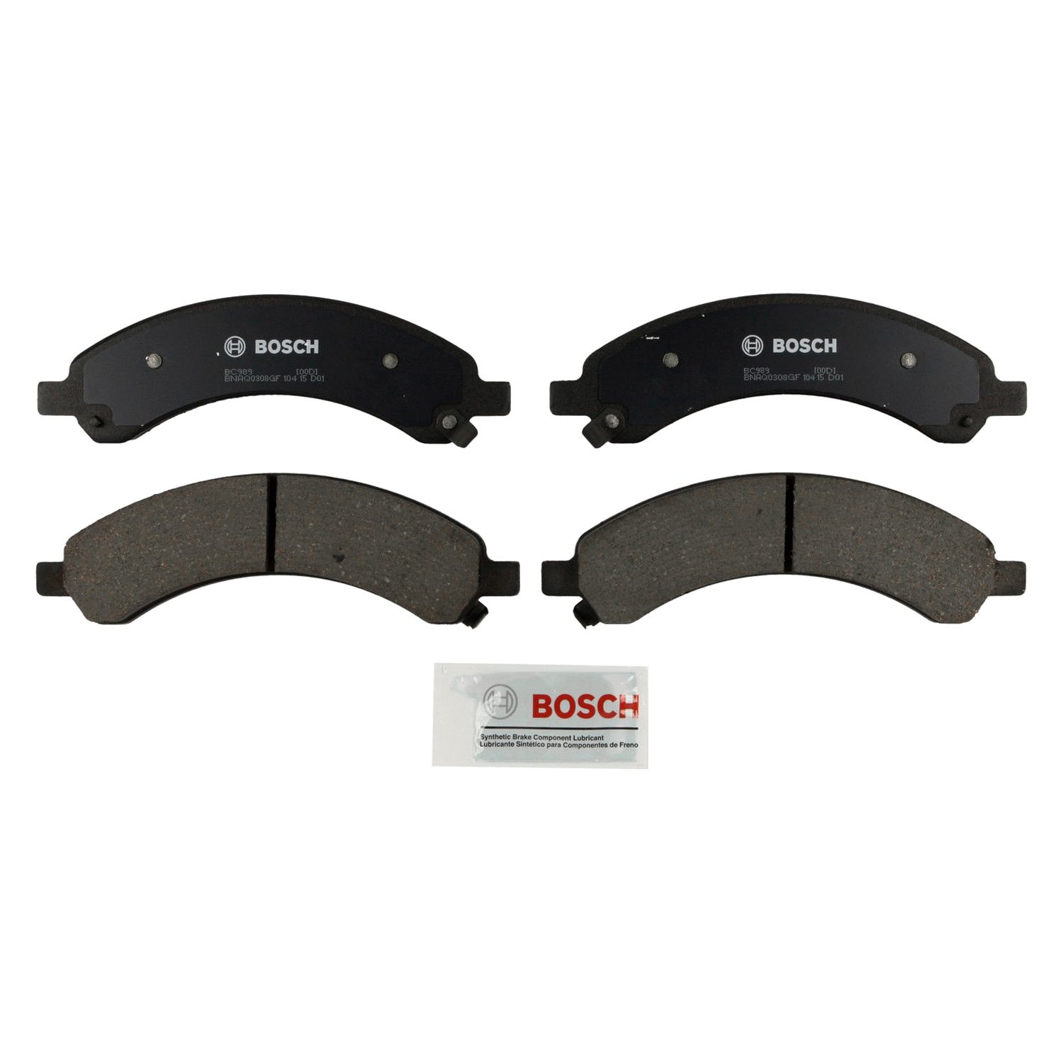 Bosch® BC989 QuietCast™ Premium Ceramic Rear Disc Brake Pads