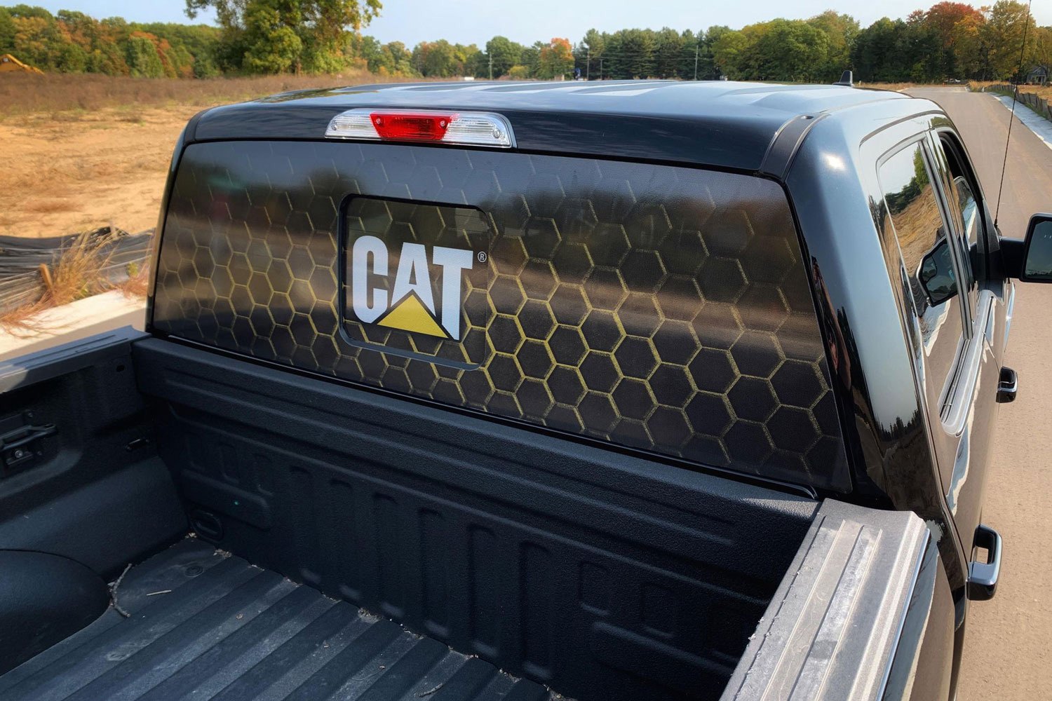 Caterpillar® CDFH166 Yellow Vinyl Rear Window Decal