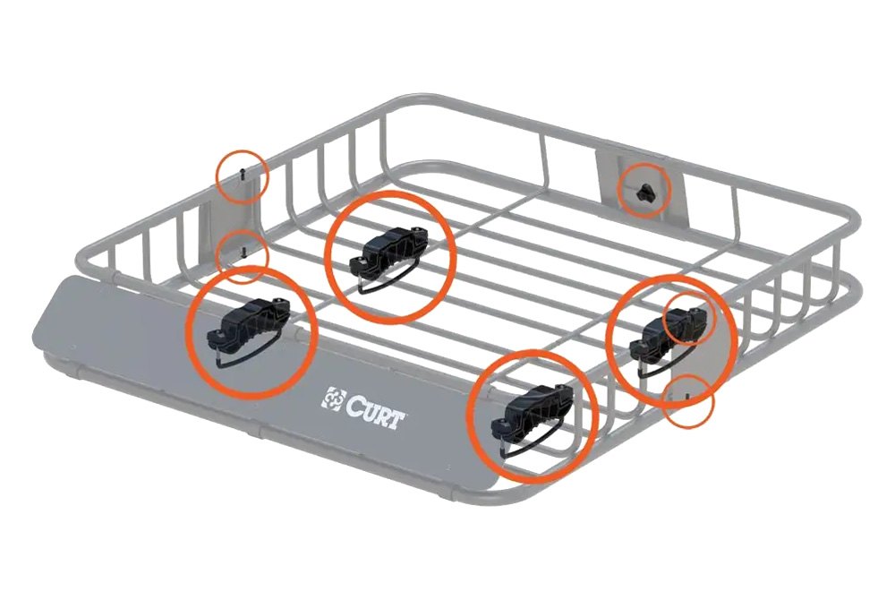 CURT® 19231 Hardware for Roof Cargo Box