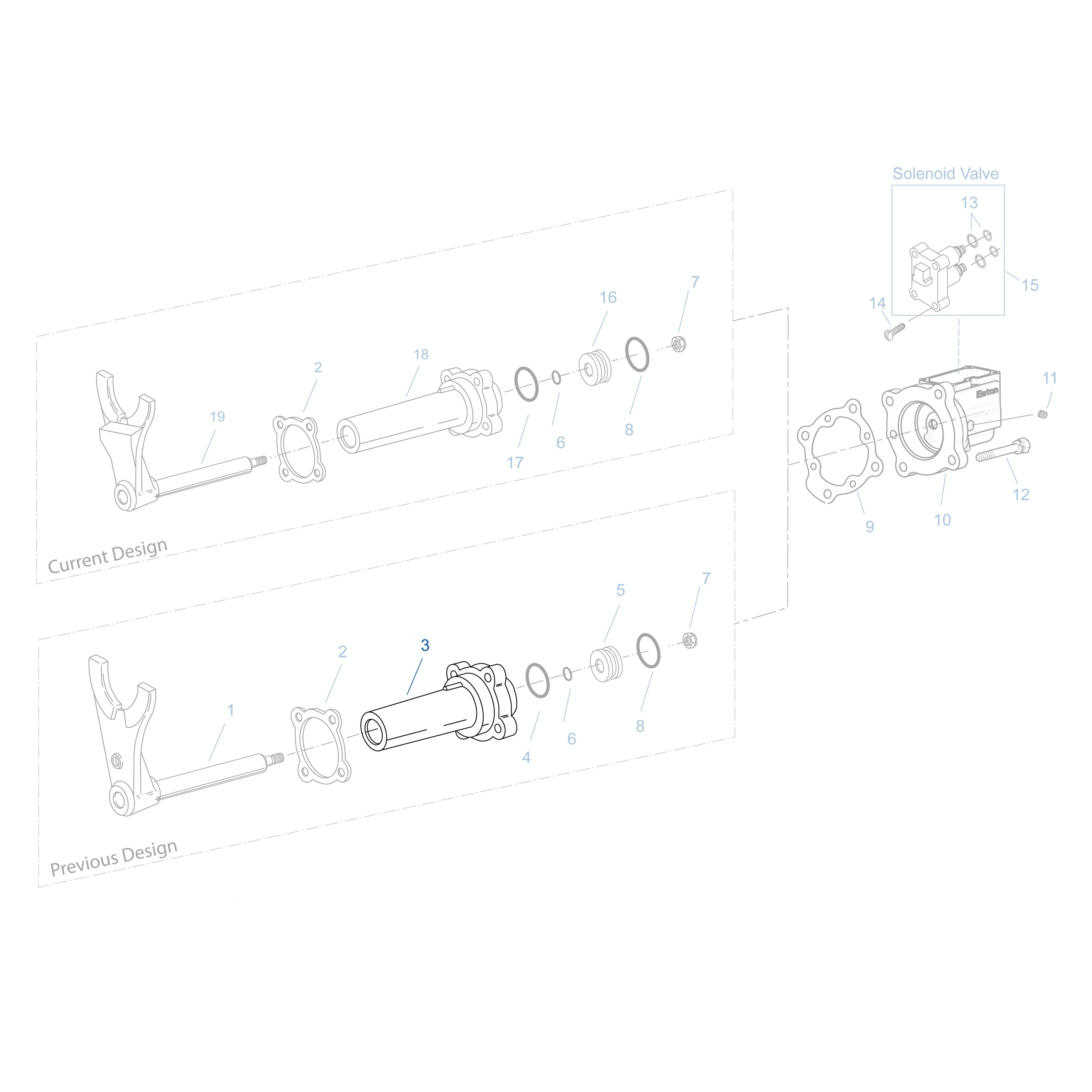 Fuller® 4306632 Manual Transmission Gear Splitter Cylinder
