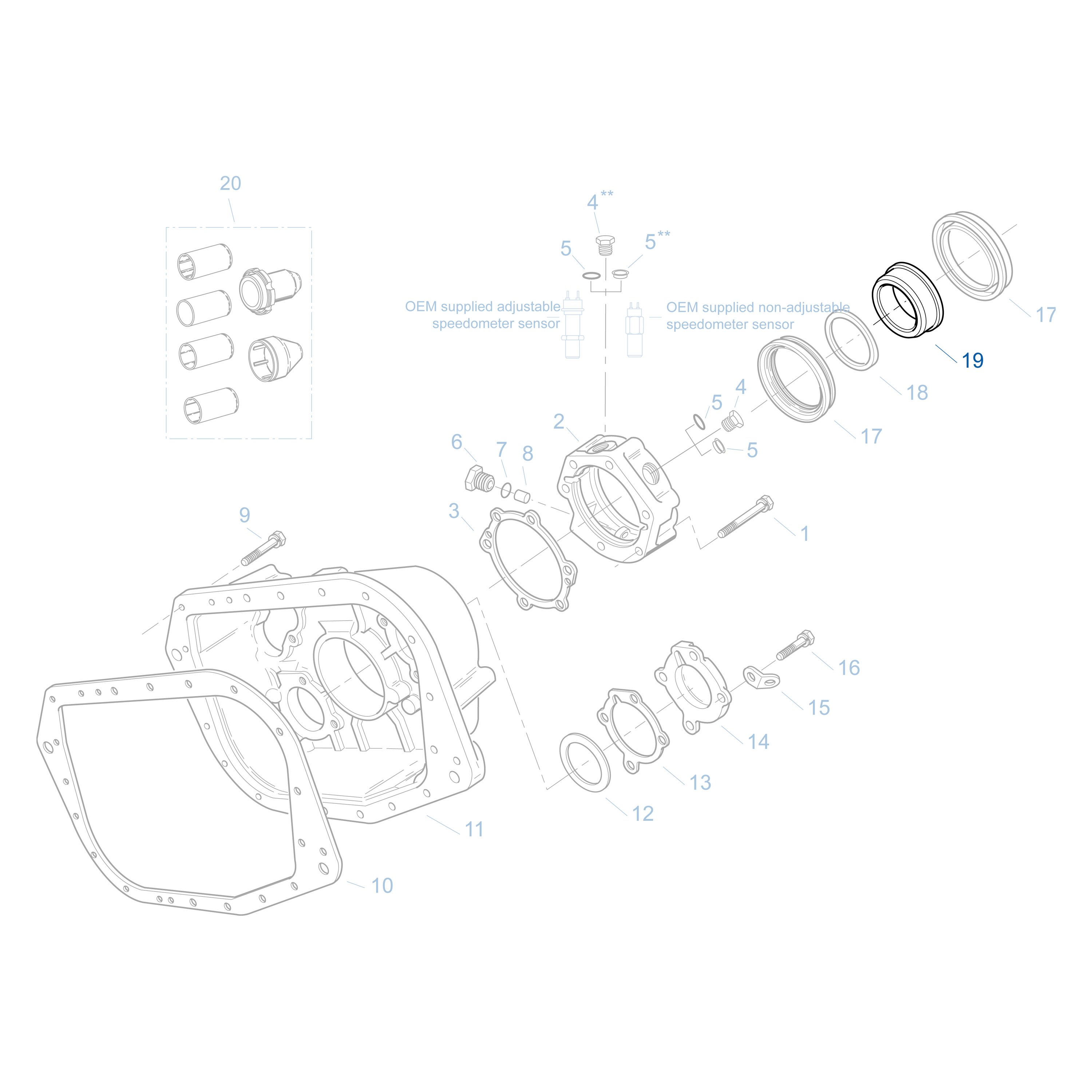 Fuller® A6299B Manual Transmission Output Shaft Bearing Spacer
