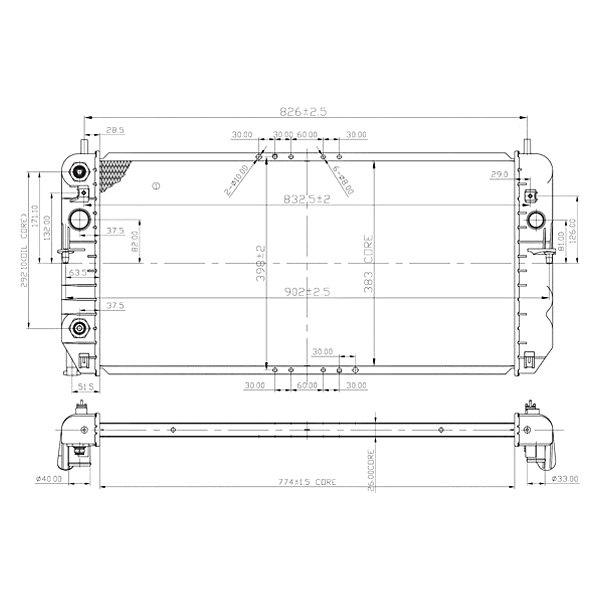 gpd® - Oldsmobile Aurora 2001 Engine Coolant Radiator
