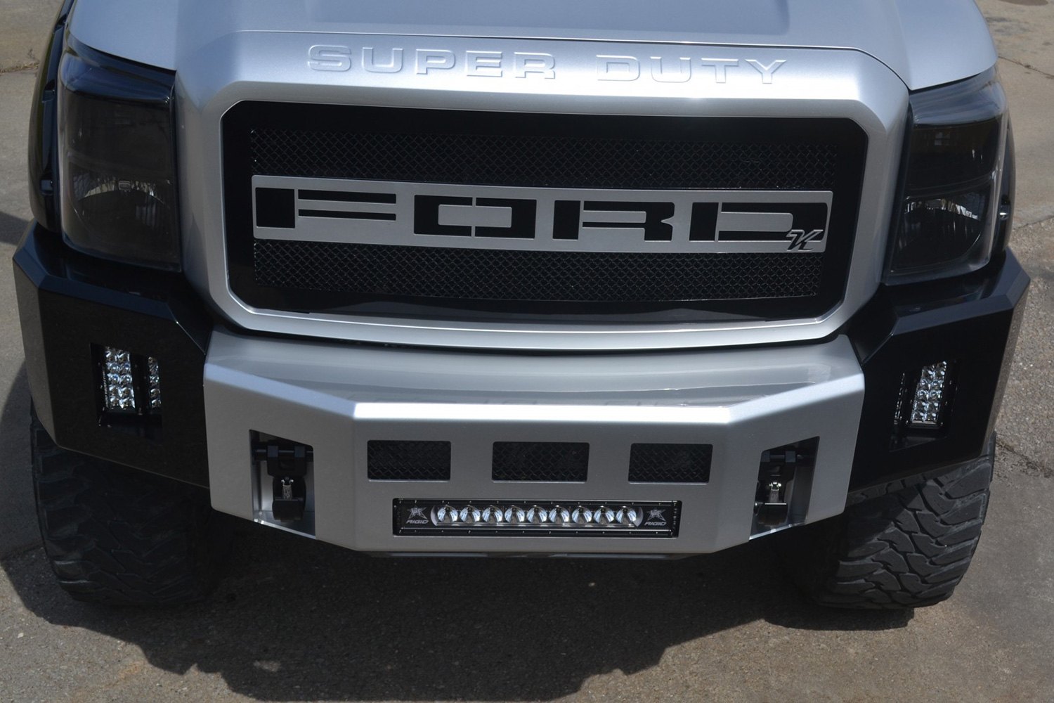 Kelderman® Alpha Series Bare Steel Front Bumper with 20" Light Bar