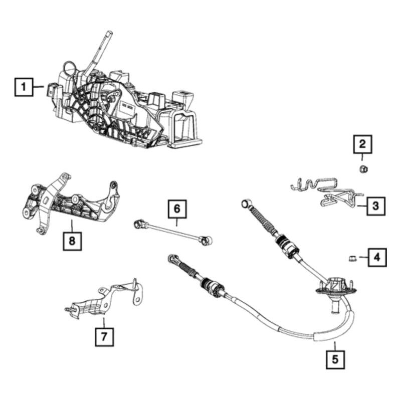 Mopar® 68259705AD Transfer Case Shift Cable Bracket