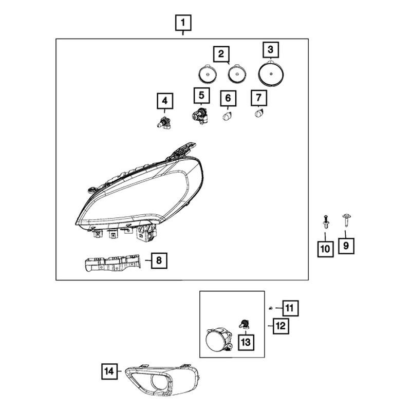 Ram OE 68277635AA Front Headlight Bulb Cap