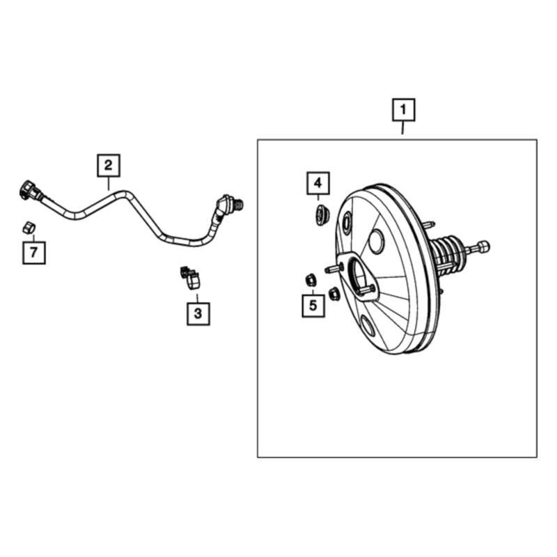 Mopar® 68283066AA Brake Booster Vacuum Hose