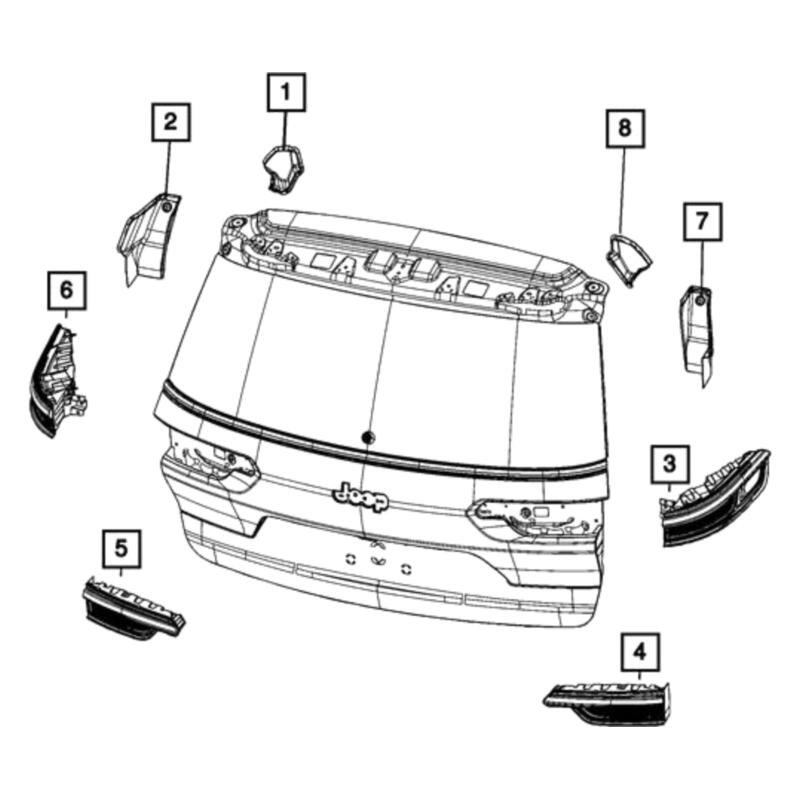 Mopar® 68465349AB Tail Light Cover