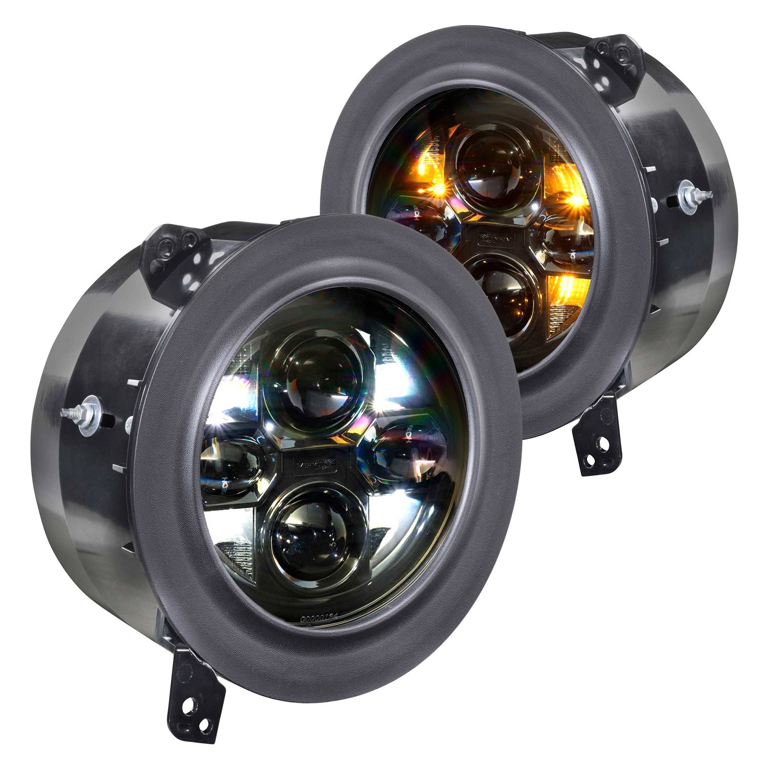 Morimoto® LF518 Sealed7™ 7" Round Black 2.0 Projector BiLED Headlight