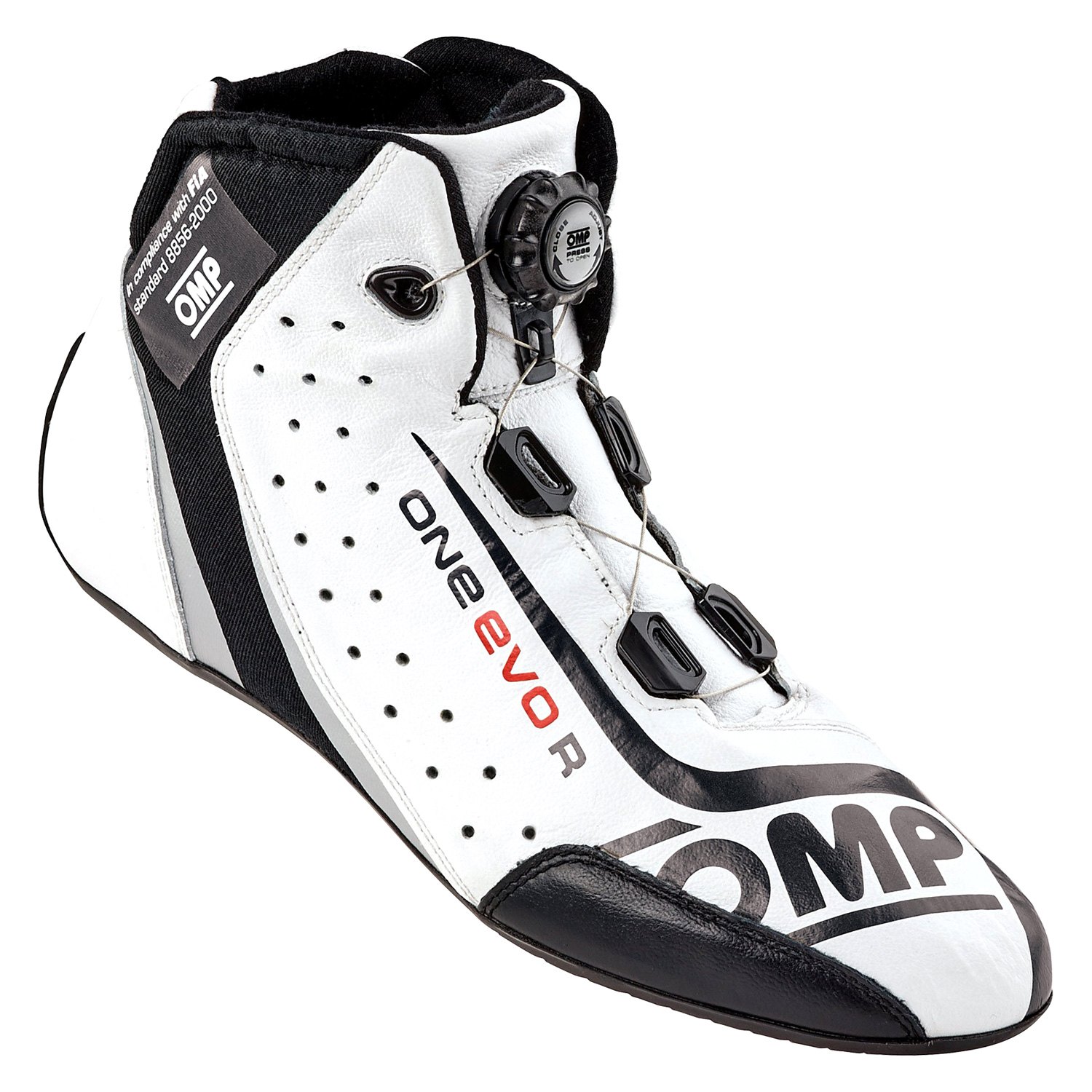 OMP® IC/80502038 One EVO R Series White 38 Driving Shoes