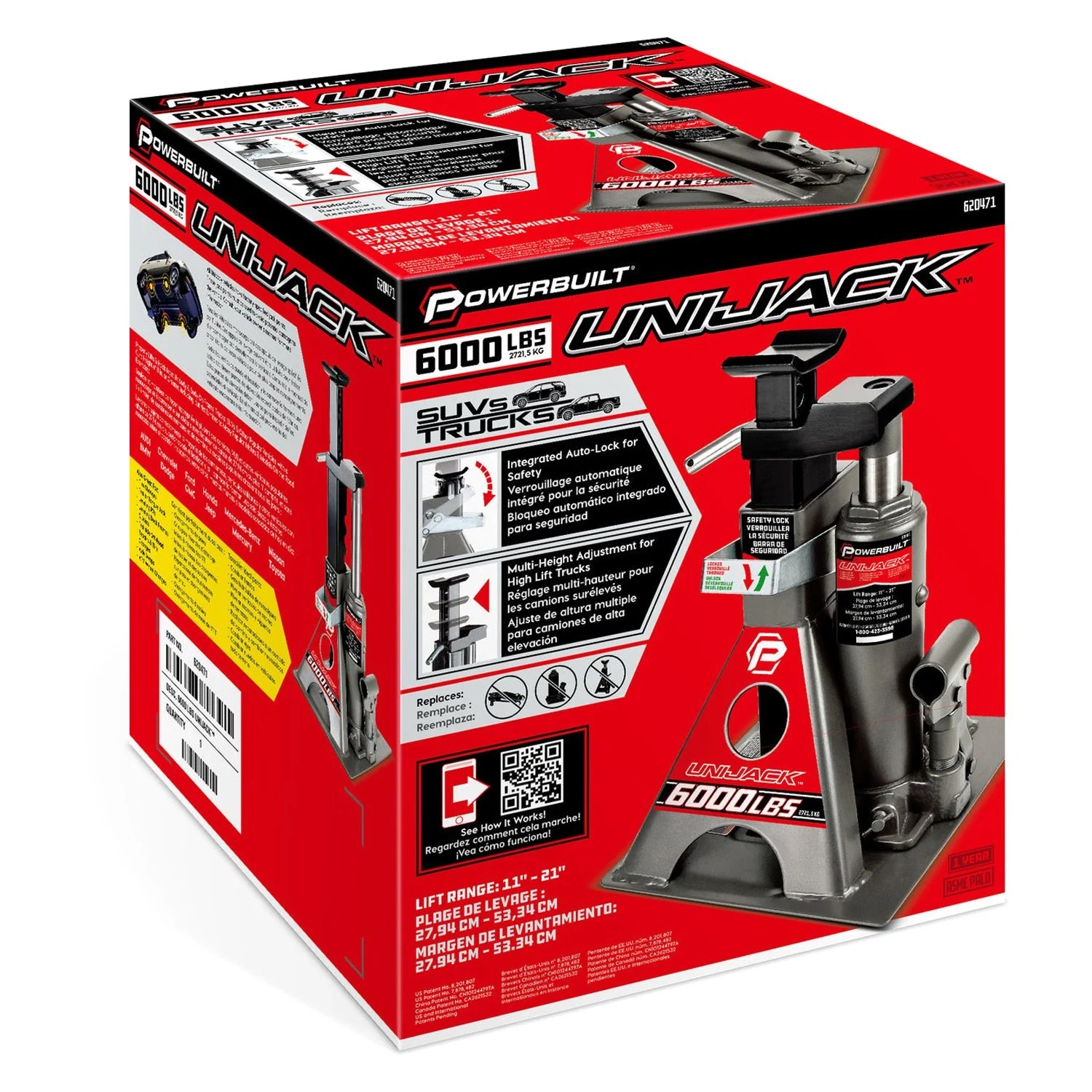 Powerbuilt® Unijack Bottle Jack & Jackstand in One