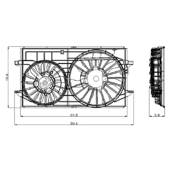 Replace® - Saturn Aura 2008 Radiator Fan Assembly