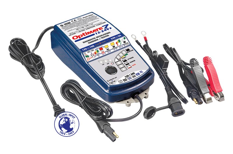 OptiMate® TM261 OptiMATE 7™ 12 V/24 V Compact Battery Charger and Maintainer