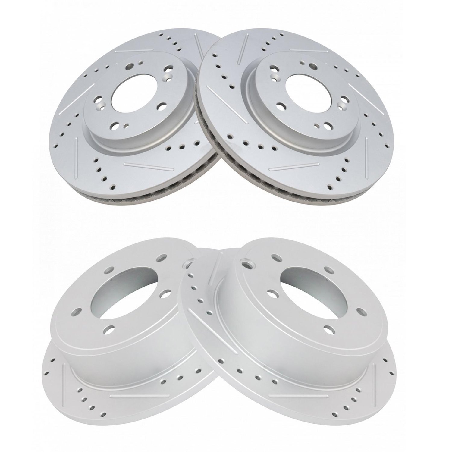 TRQ® Jeep Patriot 2011 Performance Cross Drilled and Slotted Front