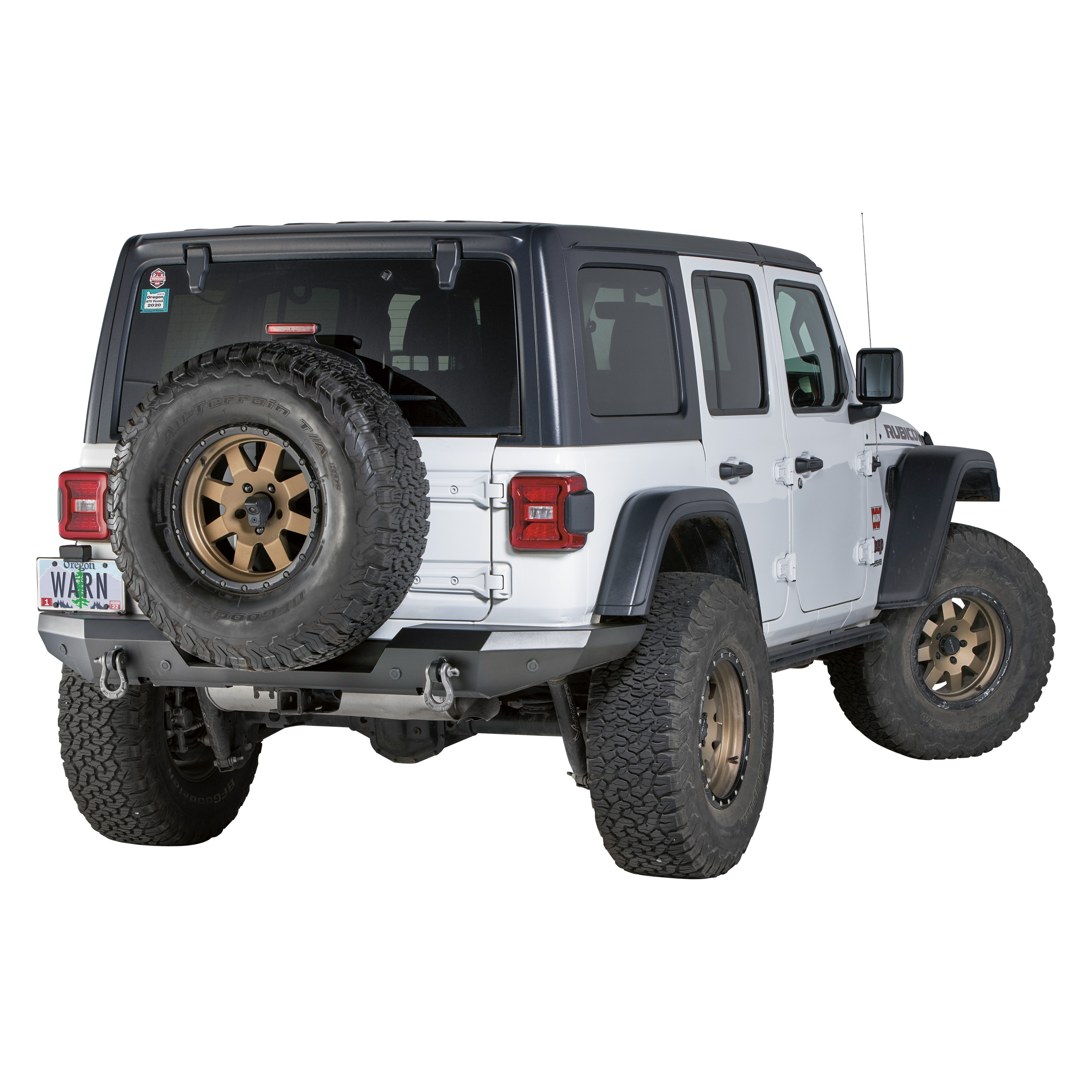 WARN® Jeep Wrangler 2021 Elite Series Full Width Black Rear HD Bumper