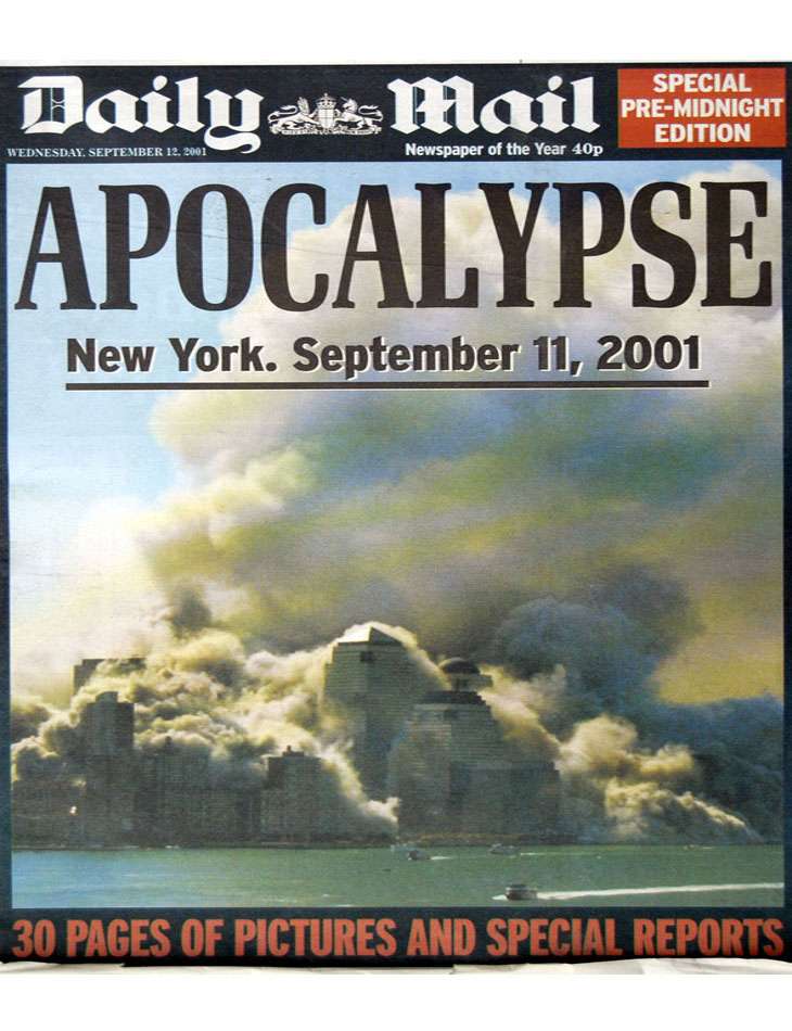 This is what the front page of newspapers looked like on