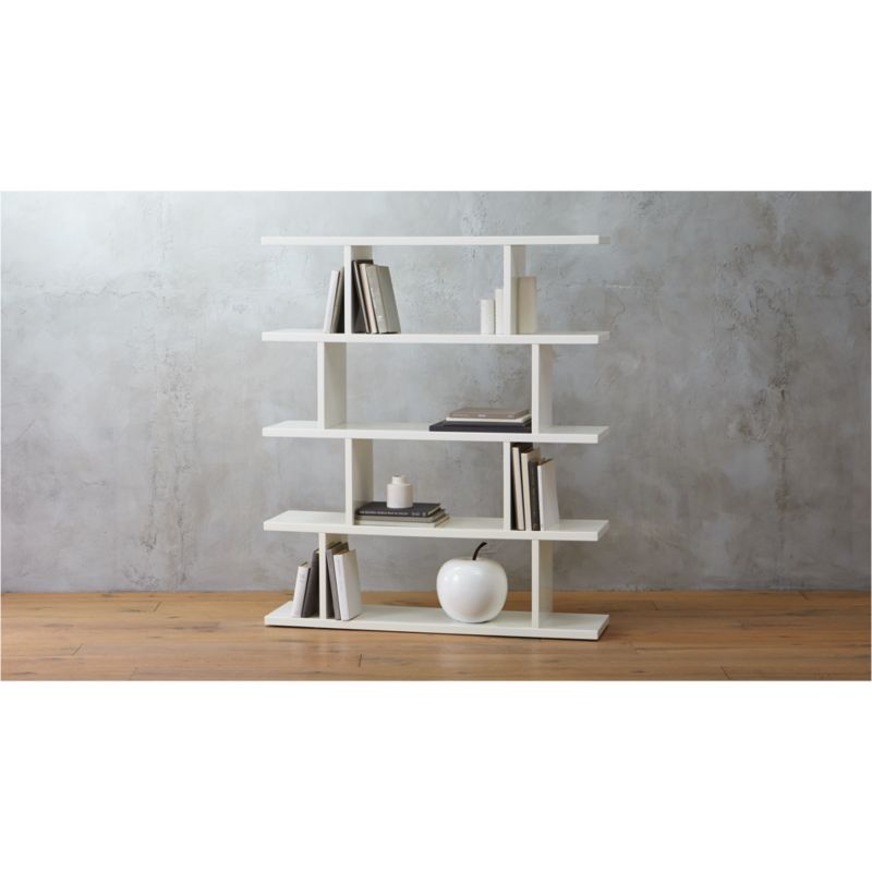 3.14 modern white bookcase CB2