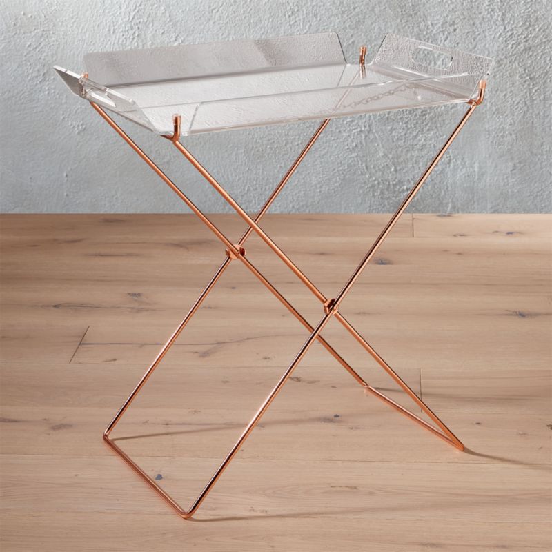 acrylic tray table CB2