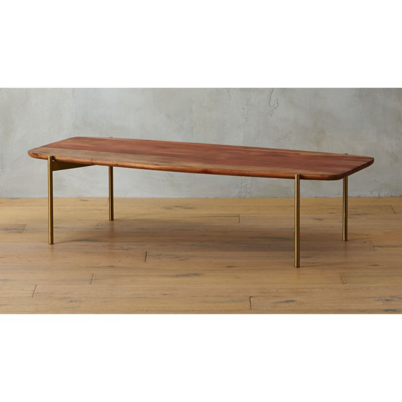 adam wood coffee table CB2
